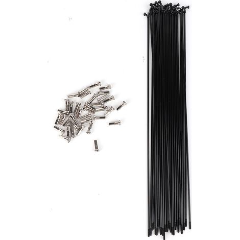Rayon de vélo VTT en acier 36 pièces avec écrous noirs 261 mm (1/5)