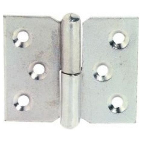 Paumelle de meuble 6001 droite 50x40mm épaisseur 1,5mm - MONIN - 431300