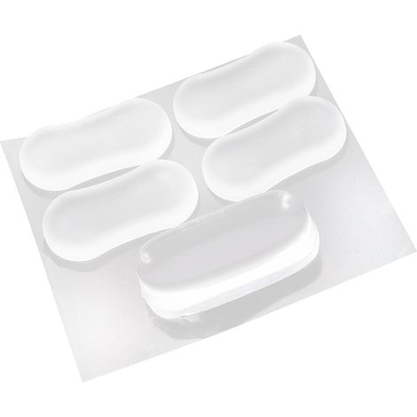 Ensemble de 5 amortisseurs siège toilette INOOMP , en silicone transparent , antidérapant et flexibl (1/5)
