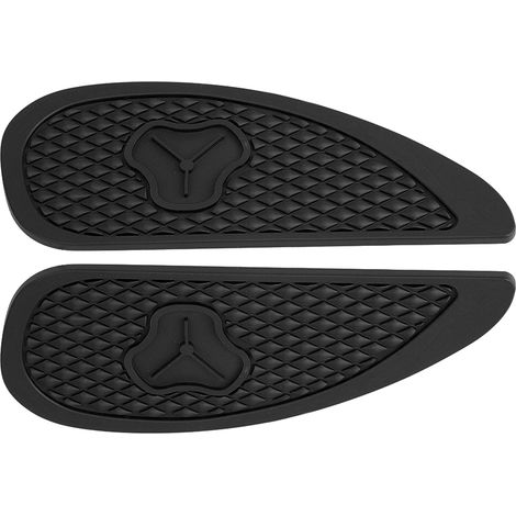 2 Pièces Tapis de Traction Antidérapants Autocollants Protection Réservoir Carburant pour Moto Rétro Noir ABS (1/5)