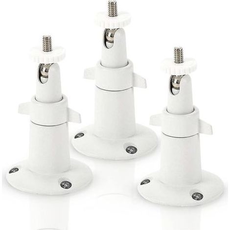 Metal Fixation Murale pour caméra de sécurité Intelligente Arlo - Fixation d'intérieur/extérieur Ajustable pour Les caméras Arlo et Autres modèles compatibles par (3 Pack, Blanc) (1/5)