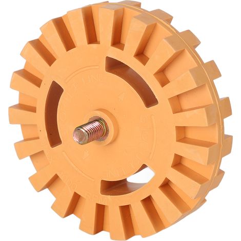 Gomme décolleuse pneumatique pour adhésifs 4 pièces, roue en caoutchouc pour retrait d'autocollants de voiture, outil de décapage avec adaptateur (1/5)