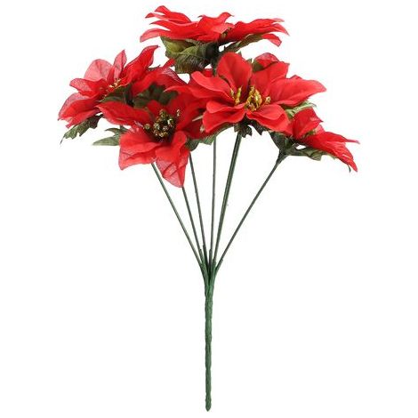 Künstliche rote Blumen mit realistischer Haptik, künstliche Seidenpflanzen zur Dekoration von Zuhause, Hochzeitssträußen, Blumenarrangements und Tischdekorationen (H) (1/5)