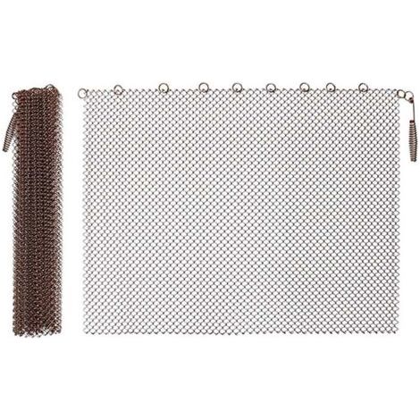 Rideau décoratif de rechange en maille filet pour cheminée - Protection contre les étincelles 2422in/6155.9cm (1/4)