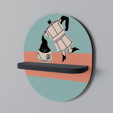 Étagère ovale POWER ESPRESSO noire (1/5)