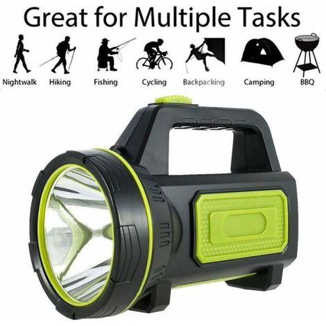 Projecteur LED - Étanche IP65 - 1000 M Portée - Rechargeable 6000 mAh - Pour Camping Randonnée Pêche - 1 Pièce (1/5)
