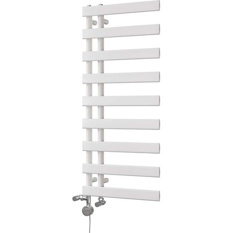 Agar - White Dual Fuel Towel Rail H1156mm x W500mm Thermostatic (1/3)