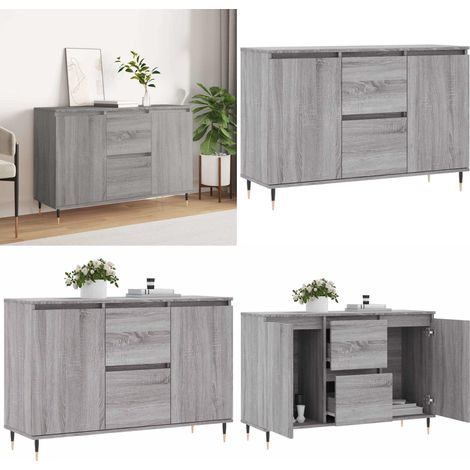 Sideboard Grau Sonoma 104x35x70 cm Holzwerkstoff - Schreibtisch - Wohnzimmermöbel - Sideboard Grau - Regal Grau - Holz Sideboard - Home & Living (1/5)