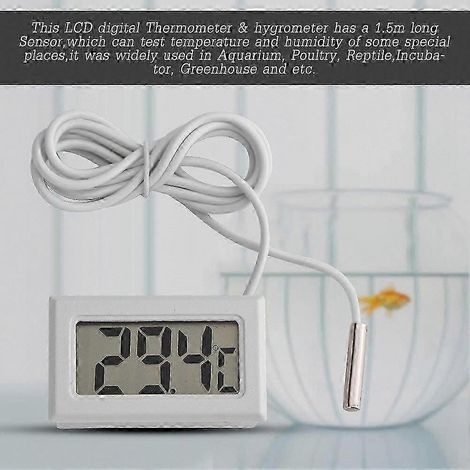 Thermomètre numérique LCD pour aquariums, reptiles, poissons, lézards et tortues (1/3)