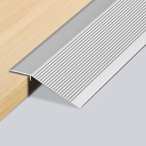Bandes de transition de sol en aluminium - 0,9 m x 100 mm - Profilé de transition autocollant - Compensation de hauteur - 8 à 40 mm (1/5)