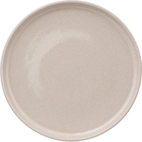 Assiette à Dessert - Lot de 6 - Grès - 21 cm - Beige - de Table (1/2)