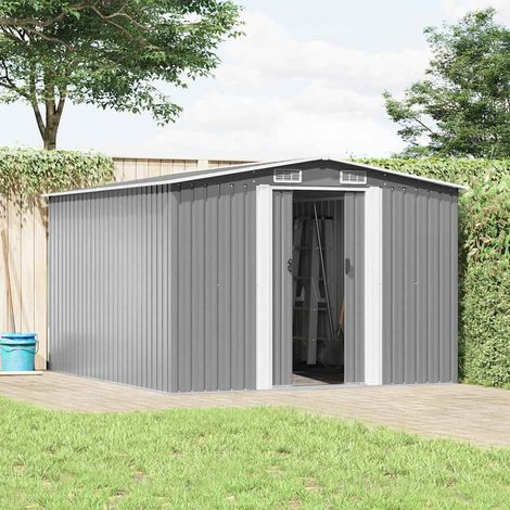 Maison Exclusive - Caseta de jardín metal gris 257x298x178 cm (1/5)