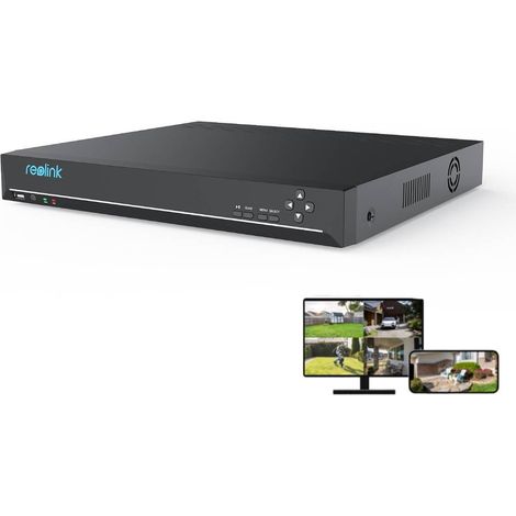 Reolink 12MP 36-Kanal PoE NVR, 3 HDD Einschübe, Keine HDD enthalten, Überwachungskamera System für 24/7 Sicherheit, Funktioniert mit verschiedenen Reolink IP-Kameras, 2-Wege-Audio über NVR (1/5)