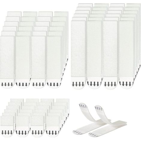 36 Paires (72 Bandes) Languettes Accroches Tableaux. S/M/L Bandes de Suspension pour Photos. Attaches Adhésifs Amovibles Pour accrocher l'alimentation. Fixation Cadre sans Percer (1/5)