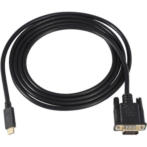 Câble adaptateur USB Type-C vers VGA, 1,8 mètre, compatible avec les ordinateurs de marques telles que HP, etc. (1/5)