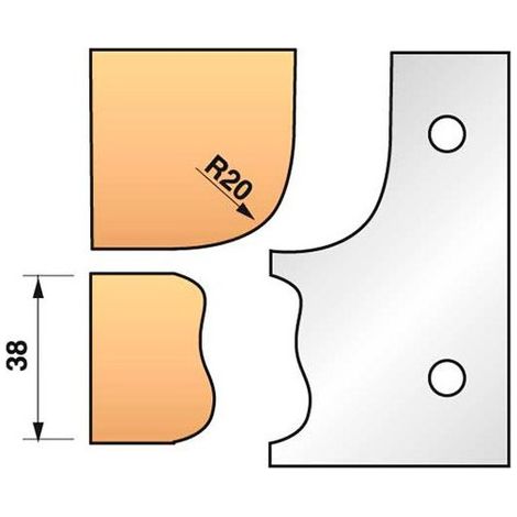 Leman - Jeu de 2 fers profilés N°323 pour porte-outils Ht.90 mm