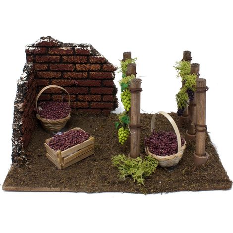 Filari di Vigna con Grappoli di Uva Miniatura Presepe 11004 (1/5)