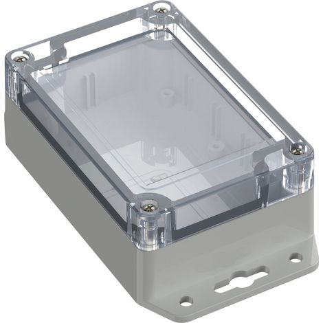 TRU COMPONENTS TC-10860492 Flansch-Gehäuse 105 x 70 x 40 Polycarbonat Lichtgrau 1 St. (1/2)
