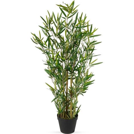 Pianta artificiale, albero decorativo di bambù in vaso per soggiorno, 97 cm (1/5)