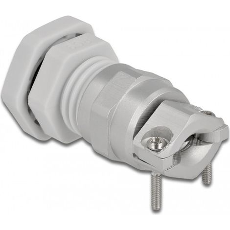DELOCK PRESSE-ÉTOUPE PG9 AVEC DÉCHARGE DE TRACTION ET PROTECTION ANTI-COURBURE - GRIS 60352