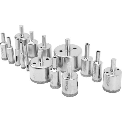 Lochsägen-Set, Diamant-Glasschneider, 15-teilig/Set, staubdicht, für Keramik und Glasmurmeln