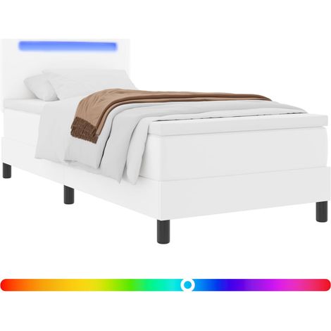 Maison Exclusive - Boxspringbett mit Matratze Weiß 100 x 200 cm K