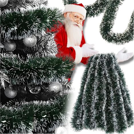 Catena per albero di Natale, verde spesso, ghirlanda natalizia realistica, 3 m (1/5)