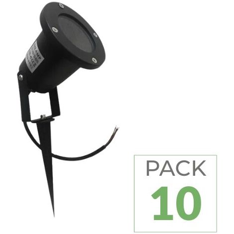 Pack de 10 - Spot à Piquer LED Extérieur IP65 pour Ampoule GU10 - SILUMEN