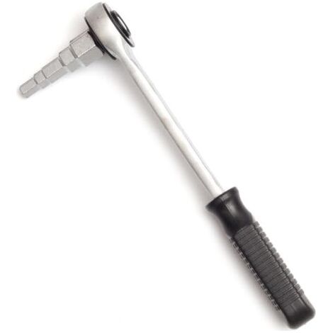 QORVA-Clé à Cliquet étagée, 10-21 mm Clé de Montage étagée avec Cliquet, 5 tailles différentes de clés de radiateur Clé 1/2 pouce Clé de radiateur carrée Outil à main multi-usage pour valves de radiat (1/5)