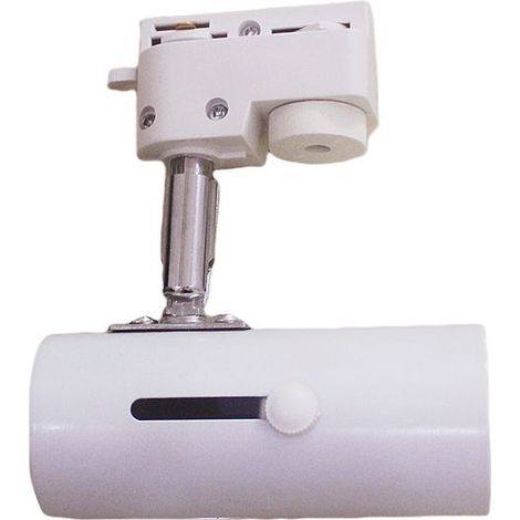 Support de spot LED sur rail E27 orientable – douille renforcée à 3 fils, couleur blanche, 220V pour éclairage intérieur (1/4)