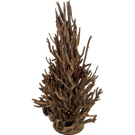 Árbol decoraciónde madera marrón d33x57 (1/5)