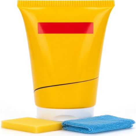 Nettoyant anti-oxydation laiton 15 g avec éponge et chiffon bleu (1/5)