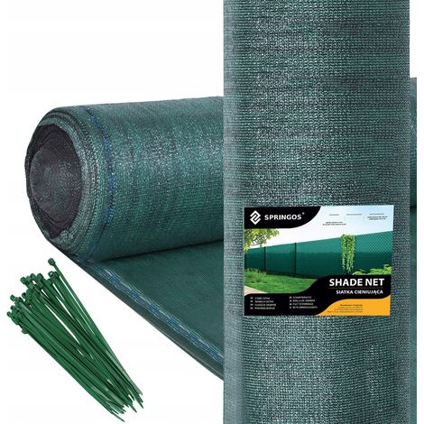 RETE OMBREGGIANTE MASCHERANTE 90% 1,2x25m PER RECINZIONE + FASCE 100 pezzi UV (1/5)