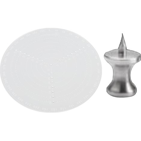 Ortviai Compas de centrage circulaire 200 mm en acrylique transparent avec pointe en acier inoxydable pour menuiserie