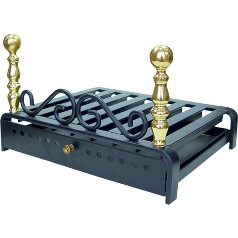 IMEX-10909 Parrilla chimenea con cajon en negro [imex-10909]