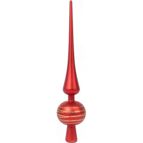 Puntale per albero di Natale in plastica, puntale per albero di Natale, 30 cm, rosso I (1/3)