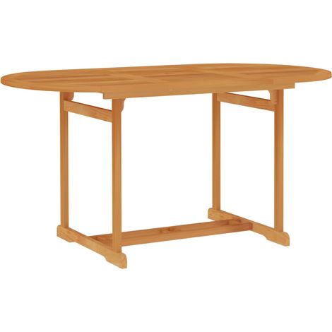 Gartentisch 150x90x75 cm Teak Massivholz (1/5)
