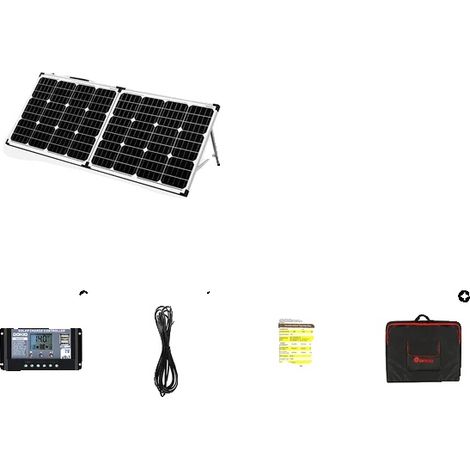 Panneau Solaire, Design Portable, Haute Efficacité, 100W (1/2)