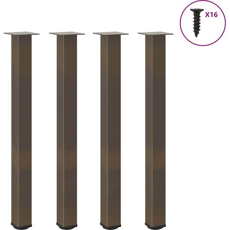 Patas para mesa de bar 4 unidades acero natural 100-102 cm Acero vidaXL (1/5)