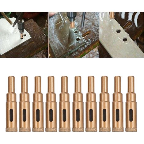 Scie cloche brasée en 10 pièces pour granit, marbre, carrelage et céramique (14 mm) (1/5)