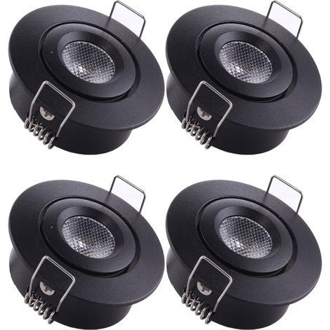 4 Mini Spot Encastrable LED Plafond Spot encastré Lampe 1W Blanc Chaud 3000K pour Vitrine,Plafond,Cuisine,Placard,DIY éclairage etc (1/5)