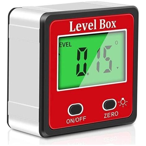 Inclinomètre numérique 2 Touches Level Level Bevel Gauge Meter Bevel,rapporteur d'angle avec éclairage et magnétique (1/4)