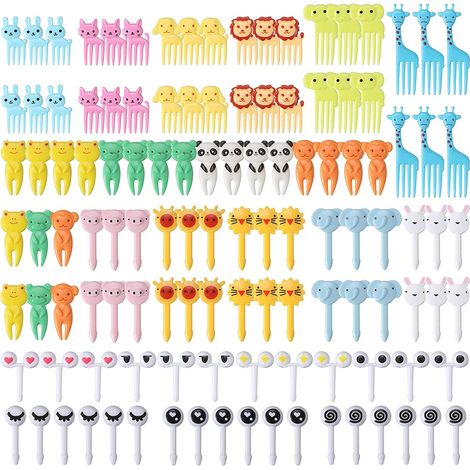 Fourchette À Fruits Enfants - PP Alimentaire - 3 À 6 Cm - Pour Boîte Bento Et Goûter - 100 Pièces (1/5)