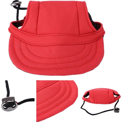 Chapeau de Baseball pour Chien Protection Solaire Confortable réglable Sports pour Animaux de Compagnie avec Trous d'oreille pour Petits ChiensRouge S (1/5)
