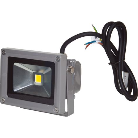Projecteur LED 10W 12/24V blanc neutre IP65 – 800 lumens – Angle 120° – Boîtier aluminium gris pour extérieur – Ohm-Easy (1/4)