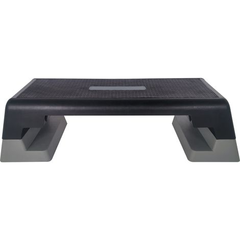 Step de fitness réglable 15,2-25,4 cm – Plateforme aérobic antidérapante – Idéal pour cardio, renforcement et gainage – Gris (1/5)