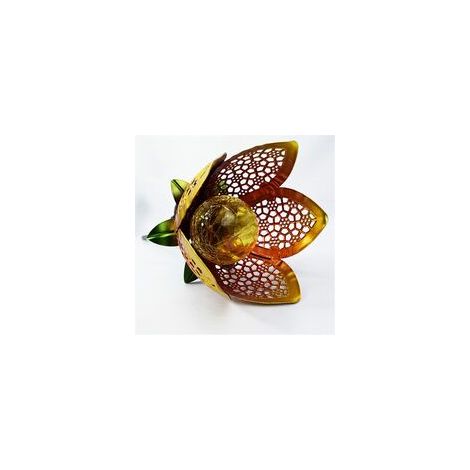 EASYCOMFORT Lampe Solaire Fleur Creuse - Décoration de Jardin Imperméable pour Pelouse et Patio (1/5)