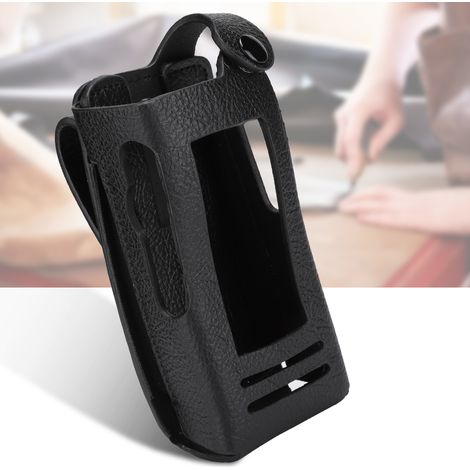 Étui de protection robuste en cuir avec attache ceinture et bretelle ajustable pour talkie-walkie Motorola P8268 (1/5)