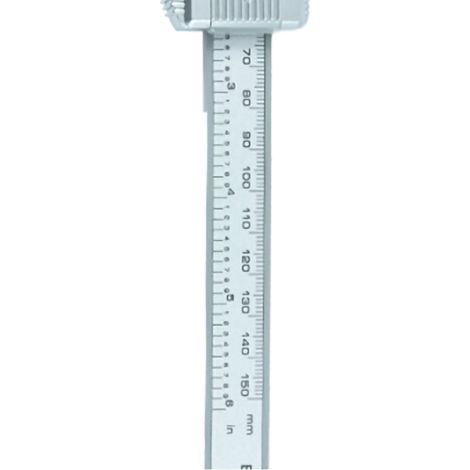 Digitaler elektronischer LCD-Messschieber mit Display, Innen- und Außenmessung, silbernes Gehäuse (1/2)