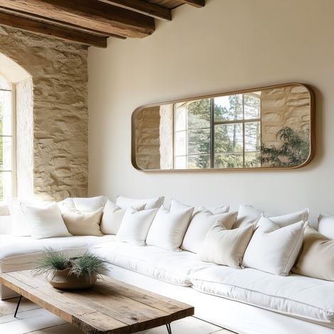 SIXTINE - Miroir 60x180cm en bois de teck recyclé (1/5)